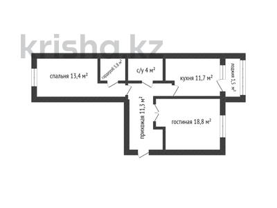 2-комнатная квартира, 66.5 м², 5/5 этаж, габдуллина 35 за ~ 18.6 млн 〒 в Кокшетау