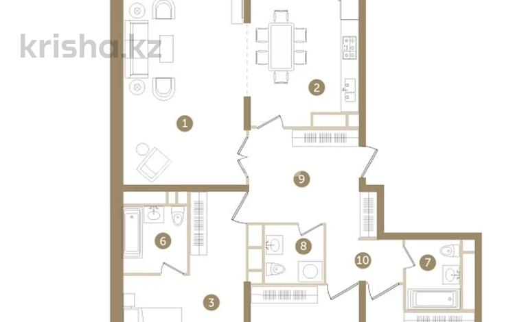 4-комнатная квартира · 140 м² · 4/16 этаж, Розыбакиева 197/2 за 240 млн ₸ в Алматы, Бостандыкский р-н — фото 2