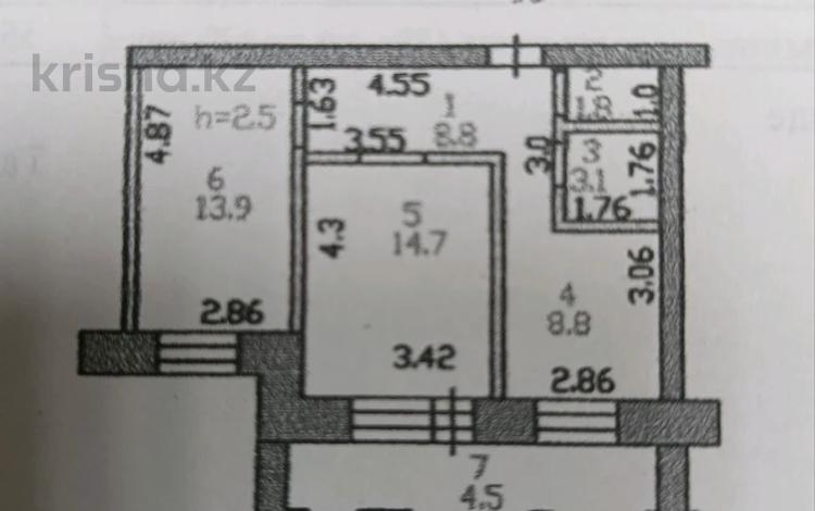 2-комнатная квартира, 56 м², 4/10 этаж, ЖАМБЫЛА 106 за 36 млн 〒 в Петропавловске — фото 2