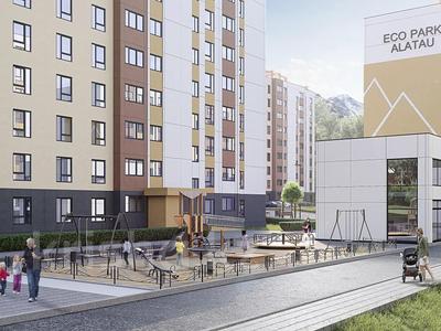 2-комнатная квартира · 43.3 м², Бирлик 1г за ~ 16.9 млн 〒 в Кыргауылдах