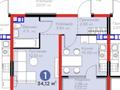 1-комнатная квартира · 34.12 м² · 5/6 этаж, мкр Кайрат, ЖК Dream City.Eco C за 28 млн ₸ в Алматы, Турксибский р-н