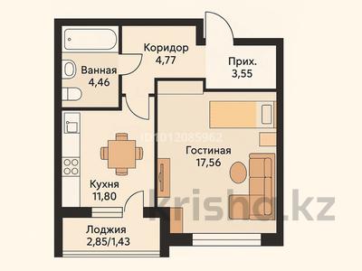 1-бөлмелі пәтер · 43 м² · 1/12 қабат, ул. 9 Января 2, бағасы: 28 млн ₸ в Алматы, Алатауский р-н