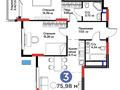 3-комнатная квартира · 75.5 м², Турар Рыскулов 18/7 за 57 млн ₸ в Астане, Есильский р-н — фото 5