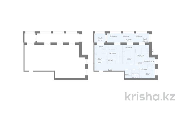 4-бөлмелі пәтер · 132.2 м², мкр Михайловка , Крылова 15, бағасы: ~ 58 млн ₸ в Караганде, Казыбек би р-н — фото 2