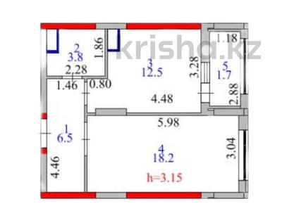 1-бөлмелі пәтер · 43 м², Кошкарбаева 2 — Момышулы, бағасы: 35.4 млн ₸ в Астане, Алматы р-н