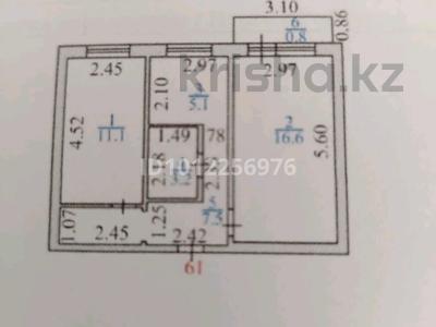 2-комнатная квартира · 44.3 м² · 4/5 этаж, Мухамеджанова 30 — Рядом магазины "Электрик", "100 food off" за 15 млн ₸ в Балхаше