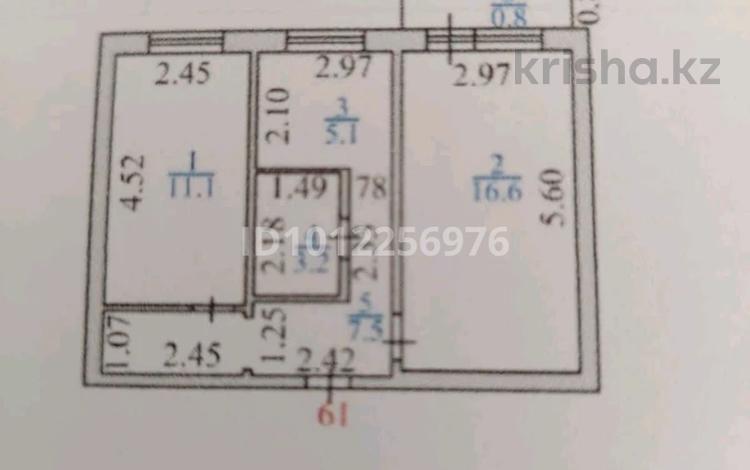 2-комнатная квартира · 44.3 м² · 4/5 этаж, Мухамеджанова 30 — Рядом магазины "Электрик", "100 food off" за 15 млн ₸ в Балхаше — фото 2