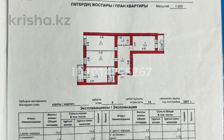 3-бөлмелі пәтер · 77.1 м² · 5/12 қабат, Потанина 3, бағасы: 32.9 млн ₸ в Астане, Сарыарка р-н — фото 4