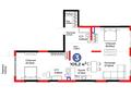 3-бөлмелі пәтер · 105.2 м², мкр Рахат, мкр. Рахат, ул. Култобе 1/2, бағасы: ~ 157.1 млн ₸ в Алматы, Наурызбайский р-н — фото 3