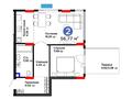 2-комнатная квартира · 56.77 м², Туран 57д за ~ 49.2 млн ₸ в Астане, Нура р-н — фото 3