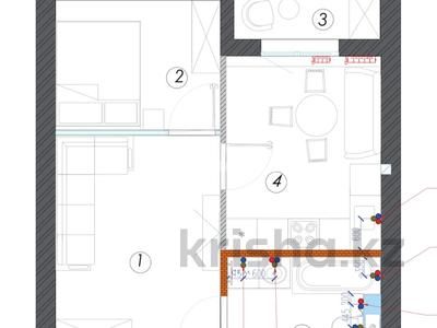 1-бөлмелі пәтер · 41 м² · 3/9 қабат, ​067-й учетный квартал 1 — Новый комплекс ЖК Сармат 2, бағасы: 17.5 млн ₸ в Караганде, Алихана Бокейханова р-н