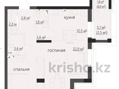 2-бөлмелі пәтер · 72.9 м² · 2/8 қабат, мкр Михайловка 47/1, бағасы: ~ 42.3 млн ₸ в Караганде, Казыбек би р-н