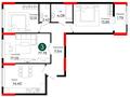 3-комнатная квартира · 77.75 м², пр. Улы Дала за ~ 44.7 млн ₸ в Астане, Нура р-н — фото 3