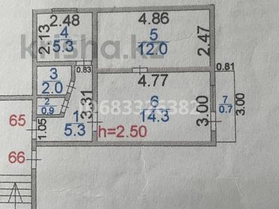 2-комнатная квартира · 40 м² · 4/5 этаж, Абая — Полиций за 6.5 млн 〒 в Сатпаев