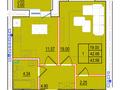 1-бөлмелі пәтер, 43.56 м², 3/9 қабат, Набережная — Шухова, бағасы: ~ 17 млн 〒 в Петропавловске — фото 12