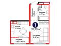 1-бөлмелі пәтер · 31.73 м², Аль-Фараби 46/21, бағасы: ~ 24.1 млн ₸ в Астане, Есильский р-н — фото 3