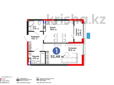 Пәтерлер в Алматы: 1-бөлмелі пәтер · 52.48 м² · 5/9 қабат, Лебедева 1/1, бағасы: 49.5 млн 〒 1-бөлмелі пәтер · 52.48 м² · 5/9 қабат, Лебедева 1/1, бағасы: 49.5 млн 〒 в Алматы, Бостандыкский р-н