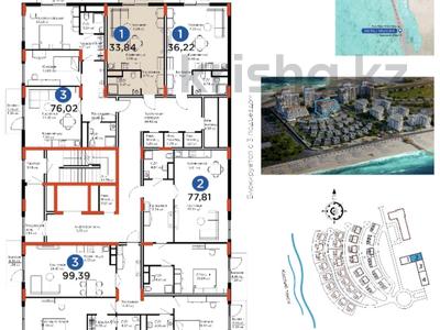 1-комнатная квартира, 33.84 м², 6/9 этаж, ​База отдыха Теплый пляж 119 за ~ 18.1 млн 〒 в Актау
