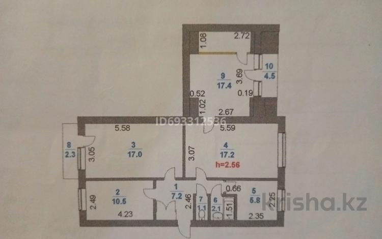 3-комнатная квартира, 71.6 м², 3/5 этаж, 6 микрорайон 34 дом — Small за 10.5 млн 〒 в Степногорске — фото 2