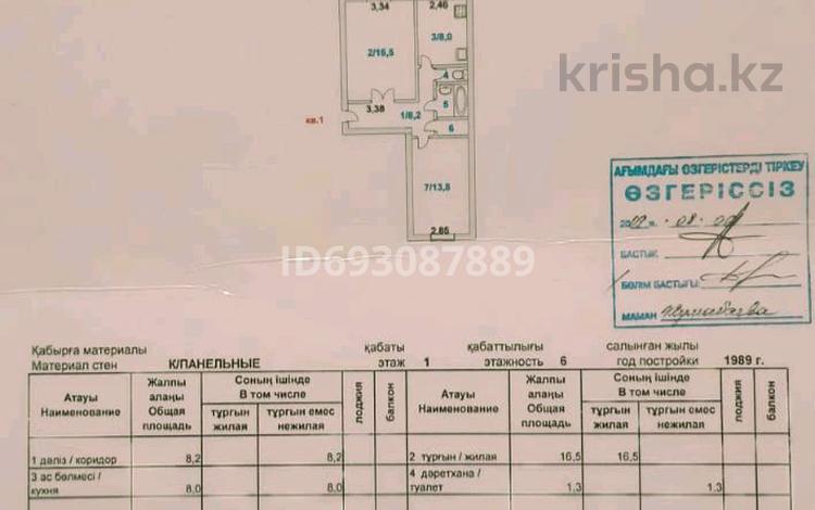 2-комнатная квартира, 52 м², 1/6 этаж, Сабатаева 196 — Пушкина ашимова