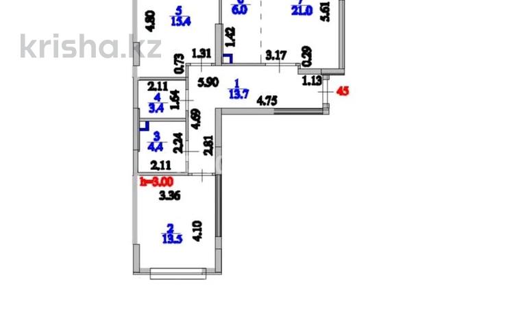 3-комнатная квартира · 79 м² · 2/9 этаж, Туран 57/6 за 50.5 млн ₸ в Астане, Нура р-н — фото 3