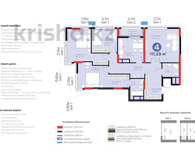 4-комнатная квартира · 112 м² · 7 этаж, Турар Рыскулов — ключи :14.11.26🪀🪀🪀 за ~ 72.4 млн ₸ в Астане, Есильский р-н