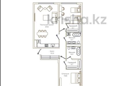 3-комнатная квартира · 105 м² · 9/9 этаж, Проспект Аль-Фараби и улица Маркова 77/1 — БЕЗ КОМИССИИ!!! за ~ 156.1 млн ₸ в Алматы, Бостандыкский р-н