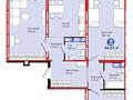 3-бөлмелі пәтер · 85 м² · 7/9 қабат, Е 103 5а — ключи на руках, бағасы: 41 млн ₸ в Астане, Нура р-н
