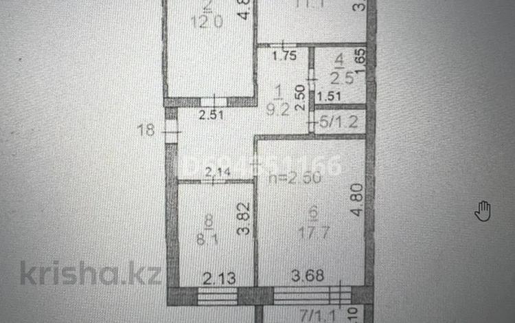 3-комнатная квартира, 62.9 м², 3/6 этаж, 9-й микрорайон, баймагамбетова — ул. Баймагамбетова, за магазином Болашак за 27.6 млн 〒 в Костанае, 9-й микрорайон — фото 2