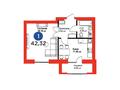 1-комнатная квартира · 42.3 м² · 7/9 этаж, Анет баба 10 — Е-755 за 30 млн ₸ в Астане, Нура р-н — фото 11