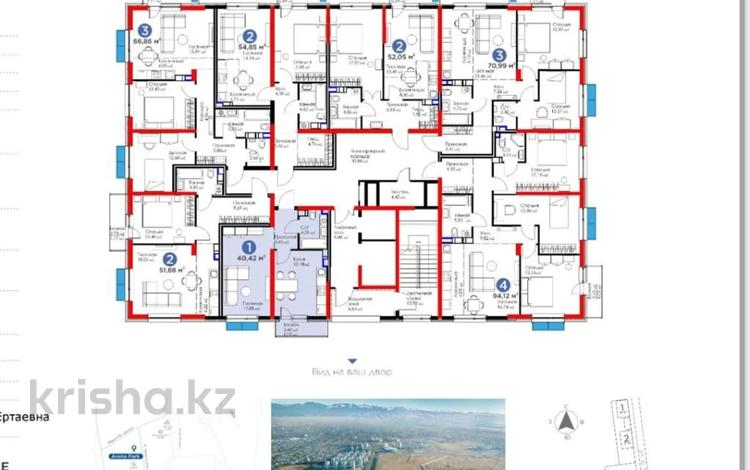 1-комнатная квартира, 41 м², 10/12 этаж, Бауыржана Момышулы 24 — Монке би за 22 млн 〒 в Алматы, Алатауский р-н — фото 2