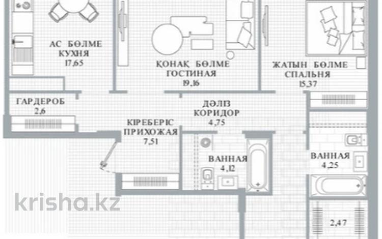 3-комнатная квартира, 100 м², 4/16 этаж, Туран за 52 млн 〒 в Астане, Есильский р-н — фото 5