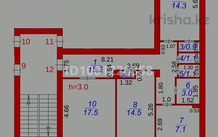 3-комнатная квартира · 75.7 м² · 3/4 этаж, мкр Новый Город, Нурсултана Назарбаева 3А за 34 млн ₸ в Караганде, Казыбек би р-н — фото 2