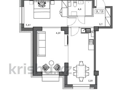 2-комнатная квартира, 62 м², Байдибек би стр. 127/7 за 32 млн 〒 в Шымкенте, Абайский р-н