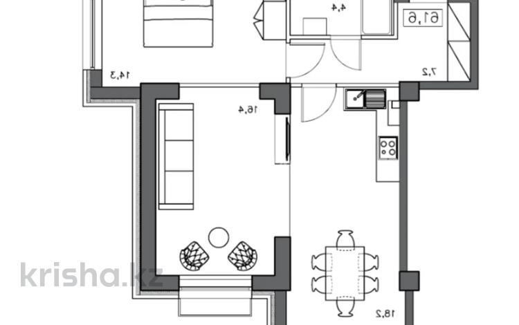 2-комнатная квартира, 62 м², Байдибек би стр. 127/7 за 32 млн 〒 в Шымкенте, Абайский р-н — фото 2