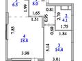 2-комнатная квартира · 53.6 м² · 4/9 этаж, Сыганак 52, 52/1 — Кабанбай батыр за 51 млн ₸ в Астане, Есильский р-н — фото 2