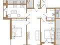 3-бөлмелі пәтер · 73.91 м² · 4/6 қабат, мкр Кайрат, бағасы: 40 млн ₸ в Алматы, Турксибский р-н