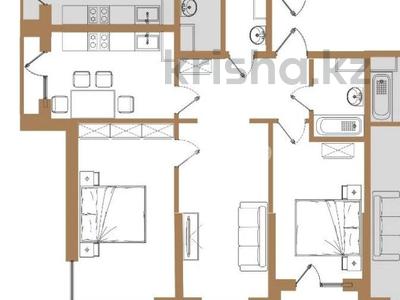 3-комнатная квартира · 73.91 м² · 4/6 этаж, мкр Кайрат за 40 млн 〒 в Алматы, Турксибский р-н