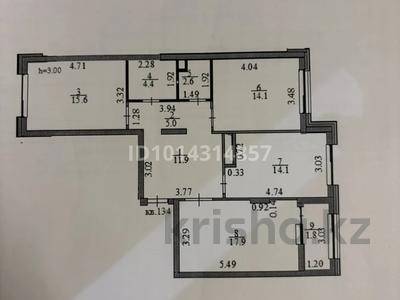 3-комнатная квартира · 87.4 м² · 2/16 этаж, Ракымжан Кошкарбаев 54 за 45 млн ₸ в Астане, Сарайшык р-н