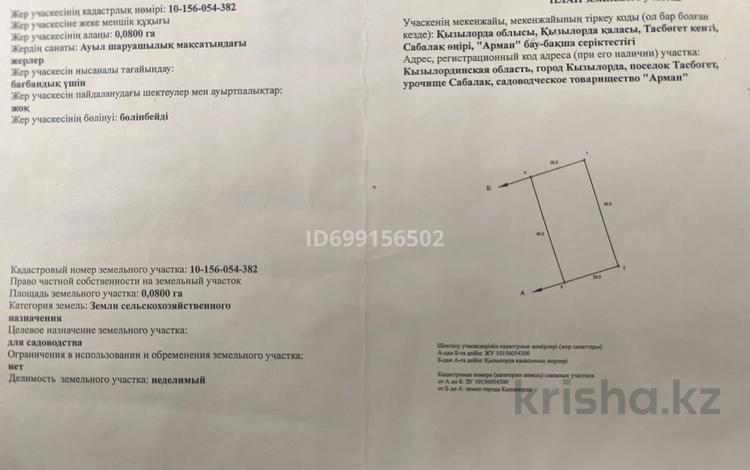 Участок · 8 соток, Урочище Сабалақ, СТ Арман за 2 млн 〒 в  — фото 2