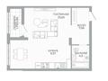 1-бөлмелі пәтер · 47.9 м², Ахмет Байтурсынулы 10а, бағасы: ~ 29.4 млн ₸ в Астане, Сарайшык р-н — фото 3