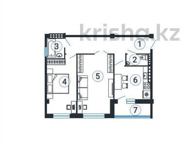 2-комнатная квартира · 59.2 м² · 2/5 этаж, мкр Асар-2, ​Микрорайон Асар 2 14/1 за ~ 18.1 млн ₸ в Шымкенте, Абайский р-н