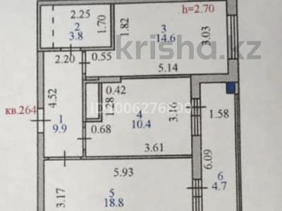 2-комнатная квартира · 62.2 м² · 3/22 этаж, Александр Бараев 18/1 за 40.5 млн 〒 в Астане, р-н Байконур