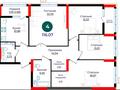 4-комнатная квартира · 116.07 м², ул. Е 882 за ~ 52.2 млн ₸ в Астане, Нура р-н — фото 2