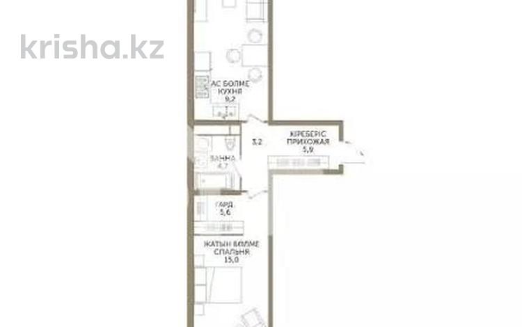 2-бөлмелі пәтер · 65 м² · 13/16 қабат, Розыбакиева 217, бағасы: 76 млн ₸ в Алматы, Бостандыкский р-н — фото 2
