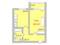 1-комнатная квартира, 36.06 м², 4/9 этаж, Уральская 45А за ~ 12.3 млн 〒 в Костанае — фото 16