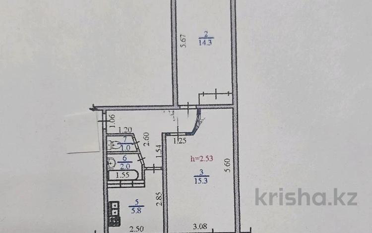 2-бөлмелі пәтер · 46 м² · 5/5 қабат, Көктем-3 ш/а., бағасы: 34 млн ₸ в Алматы, Бостандыкский р-н — фото 2