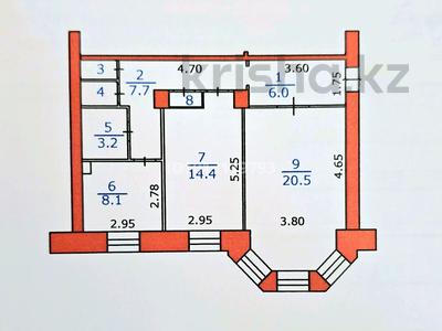 2-бөлмелі пәтер · 62 м² · 1/5 қабат, Гагарина, бағасы: 8.8 млн ₸ в Риддере