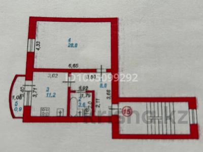 1-комнатная квартира · 54 м² · 4/5 этаж, Авангард 11 Б за 23 млн 〒 в Атырау, мкр Авангард-2