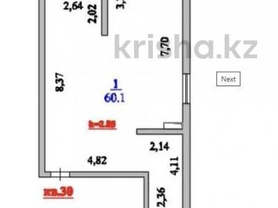 2-комнатная квартира · 61.7 м² · 7/9 этаж, Кошкарбаева за 28.5 млн ₸ в 